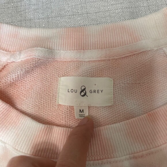 Lou & Grey LIGHTWEIGHT TIE DYE CREWNECK SWEATER. Size M - Picture 3 of 7